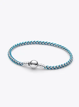 Blue Cord Box Chain Bracelet