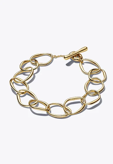 Organically Shaped Link Bracelet