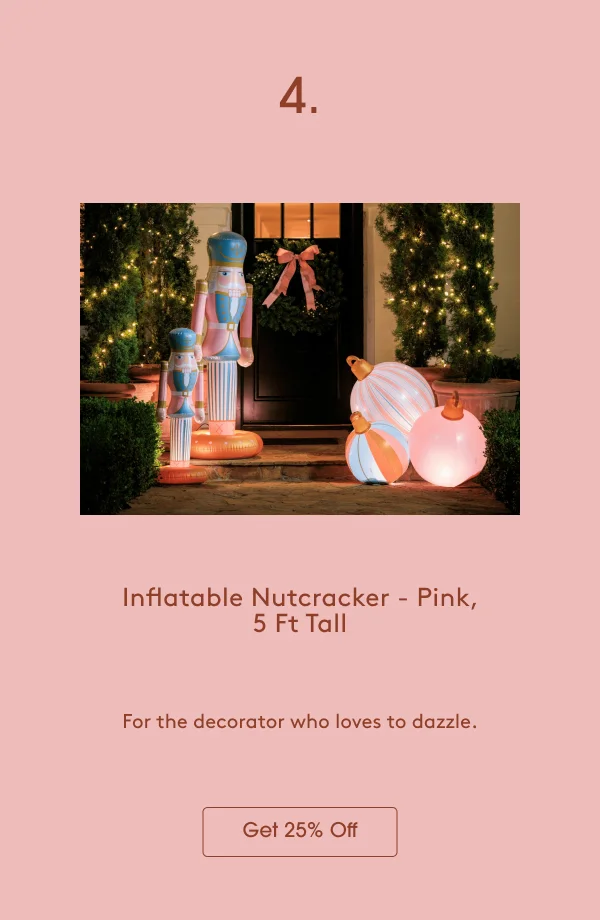 4. Inflatable Nutcracker Pink, 5 Ft Tall - Shop Now and Get 25% Off