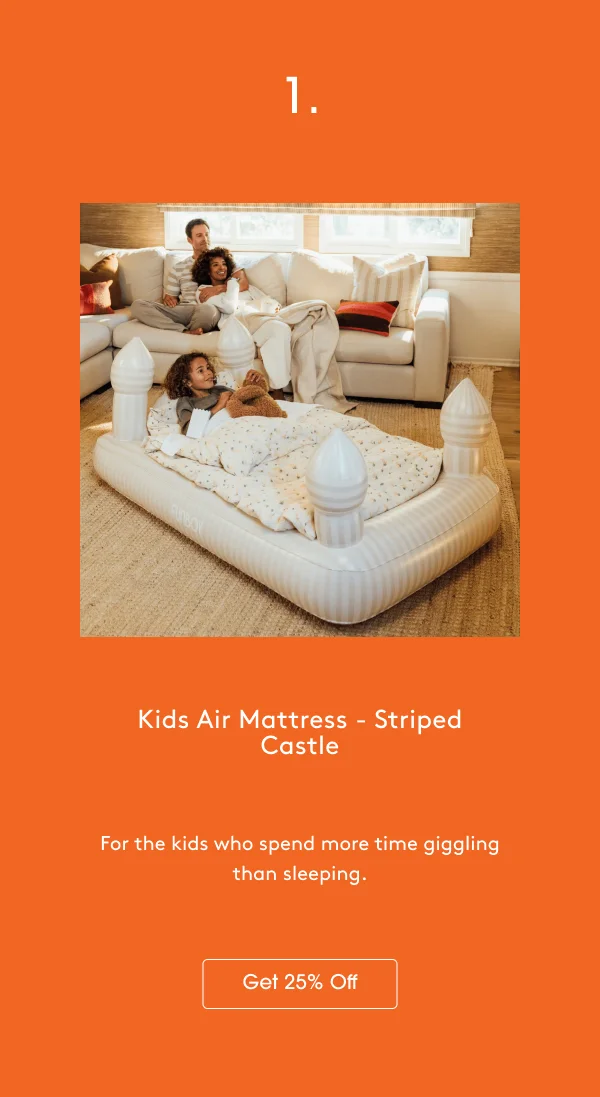 1. Kids Air Mattress Striped Castle - Shop Now and Get 25% Off