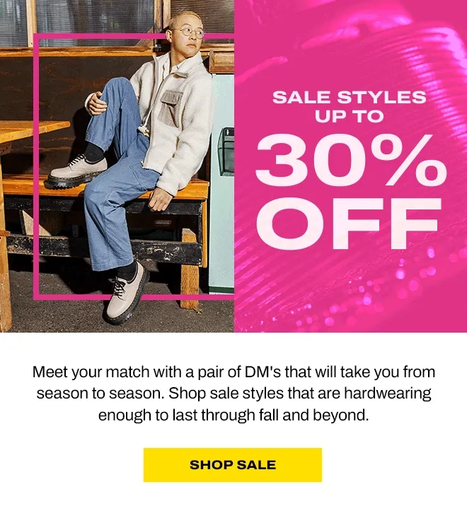 Sale styles up to 30% off