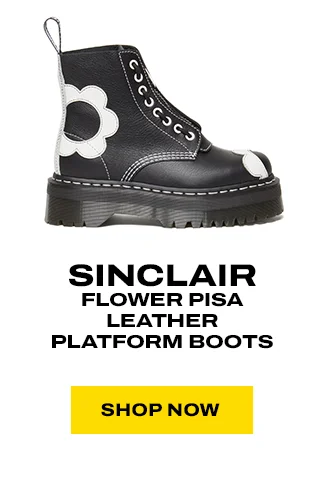 Sinclair Flower Pisa Leather Platform Boots