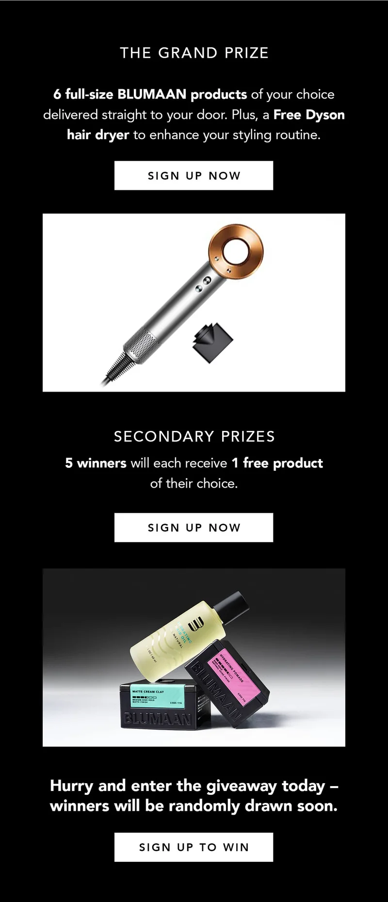 Sign up to win a year's worth of BLUMAAN!