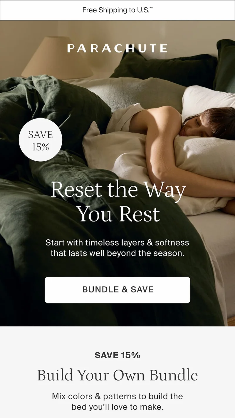 Reset the way you rest. Save 15%. Bundle & save
