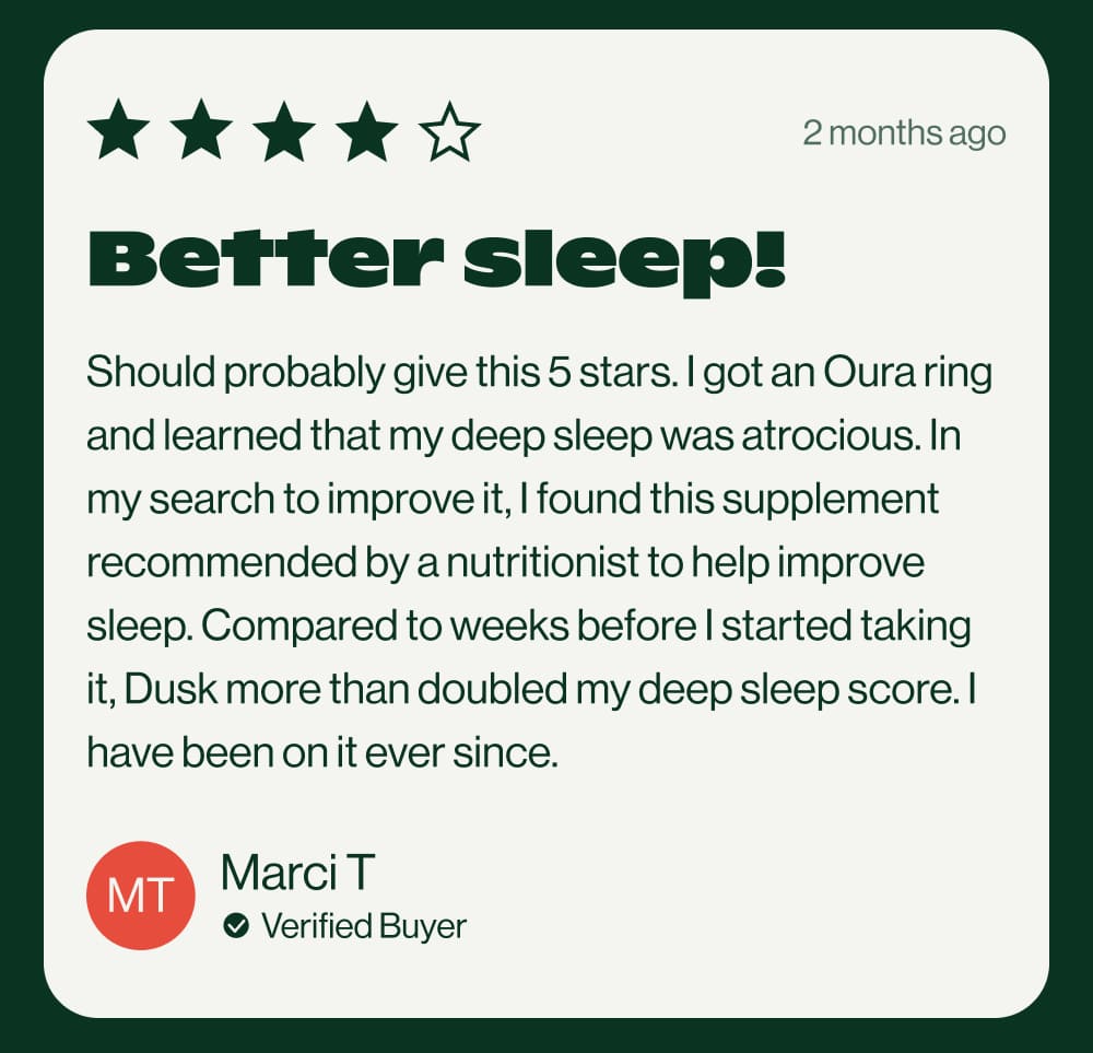 Better sleep!