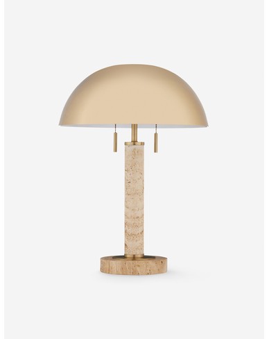 Cerelia Table Lamp - Natural Travertine