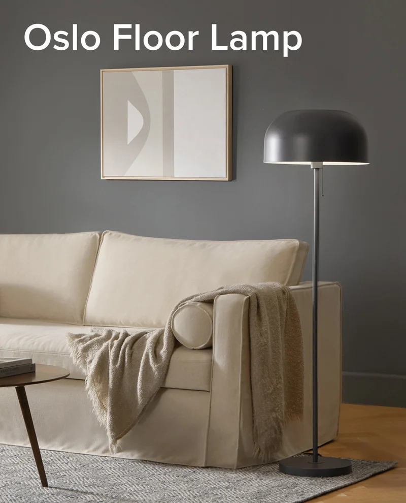 Oslo Charcoal Floor Lamp