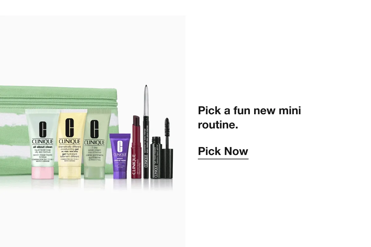Pick a journal to jot down bright ideas. | Pick Now | Pick a fun take-everywhere tote. | Pick Now  | Pick a fun new mini routine. | Pick Now