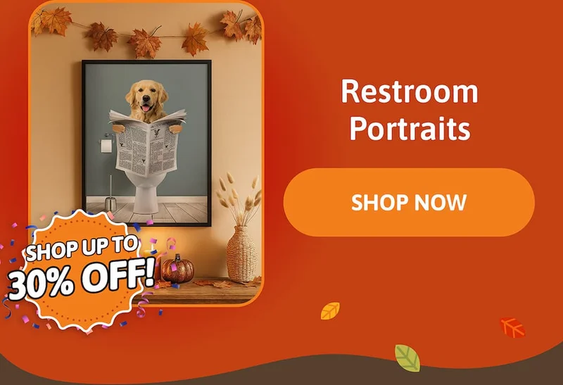 Bathroom Pet Portraits (Shop up to 30% off)