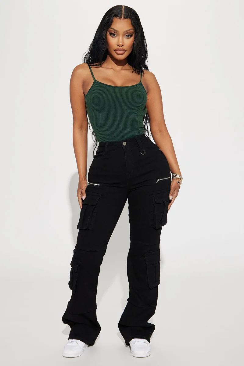 Image of City Streets Stretch Cargo Jean - Black