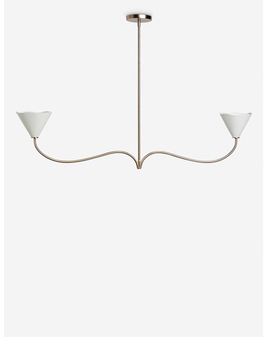 Loana Linear Chandelier - Satin Brass / 55"W