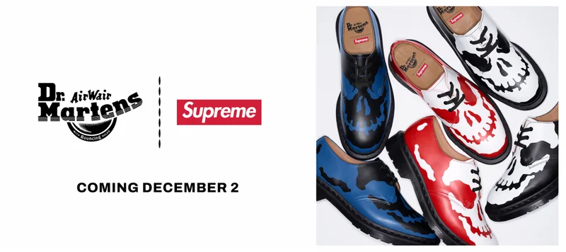 Shop Dr. Martens x Supreme on 12/2