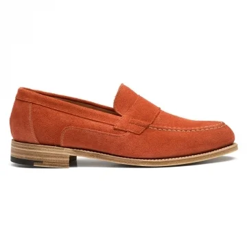 Strand EF Saddle Loafer in Mango Suede