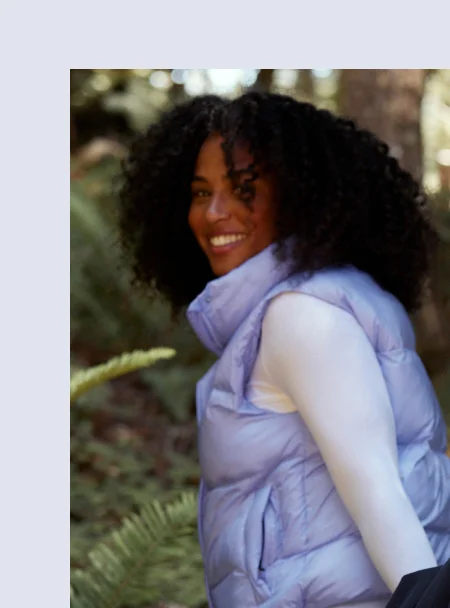 Big Cozy Puffer Vest in Blue Frost