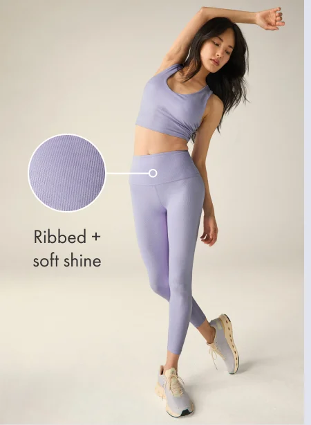 Blue Frost Shine High Waisted Midi Legging