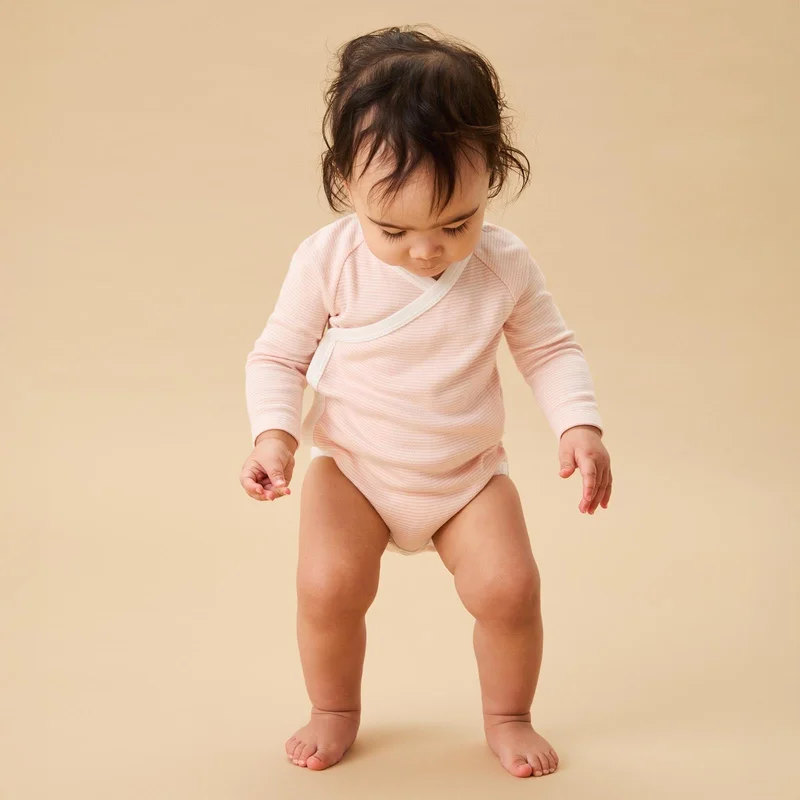 Image of Long Sleeve Kimono Bodysuit