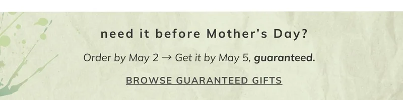 Fast Ship Gifts for Mother's Day