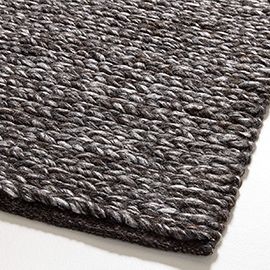 Bruges Performance Sweater Knit Black Area Rug