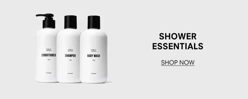 Shower Essentials. Shop Now.