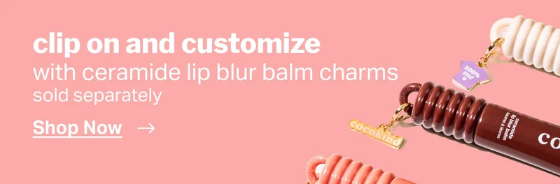 clip on and customize with ceramide lip blur balm charms sold separately