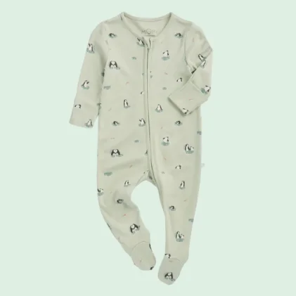 Penguin Clever Zip Baby Pajamas