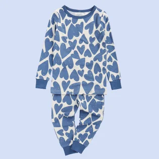 Blue Hearts Pajama Set