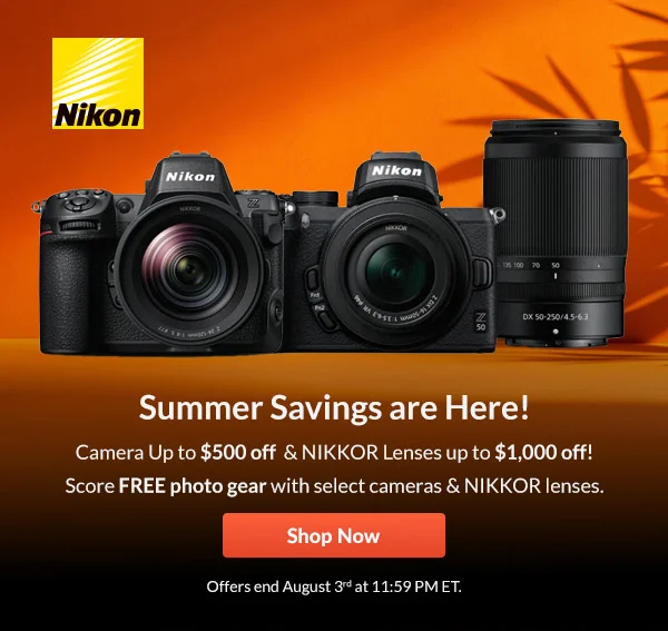Nikon  Summer savings are here! | hop Now