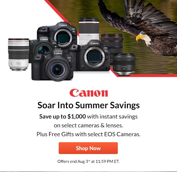 Canon  Soar into Summer Savings | Shop Now
