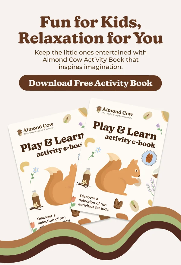 Fun for Kids, Relaxation for You Keep the little ones entertained with Almond Cow Activity Book that inspires imagination. Download Free Activity Book