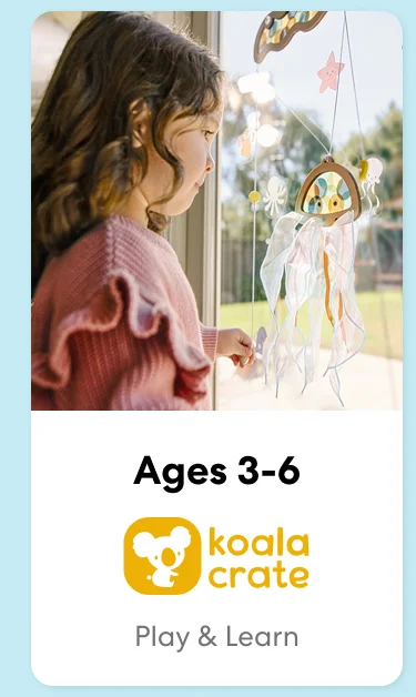 Koala Crate (Ages 3-6): Tiny hands, big discoveries! Toddlers learn and grow through creative, tactile play