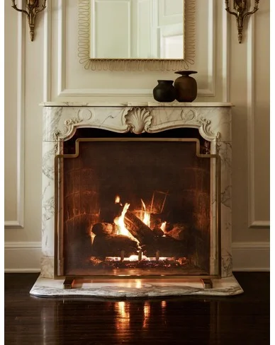 Langham Fireplace Screen-Gold