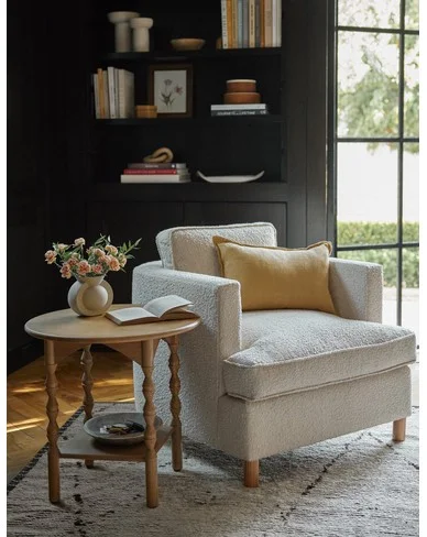 Topia Round Side Table by Ginny Macdonald - Natural