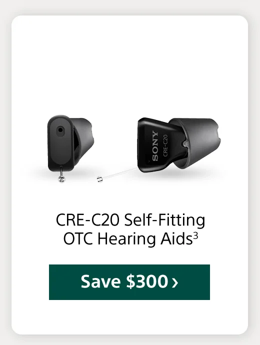 CRE-C20 Self-Fitting OTC Hearing Aids3 Save