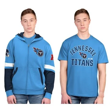NFL Officially Licensed T-Shirt and Full-Zip Hoodie Combo