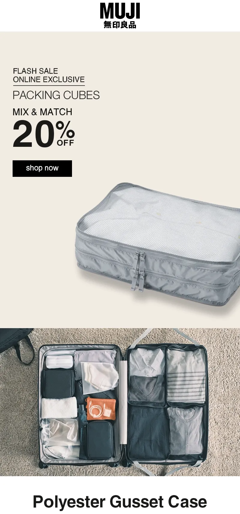Shop 20% Off Packing Cubes When You Mix and Match Online Only!
