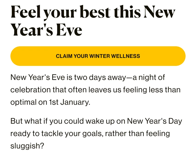 Feel your best this New Year's Eve