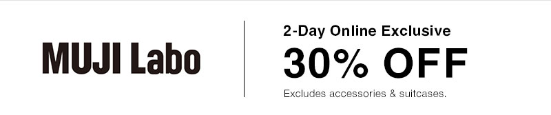 Shop 30% Off MUJI Labo 2-Days Online Only!