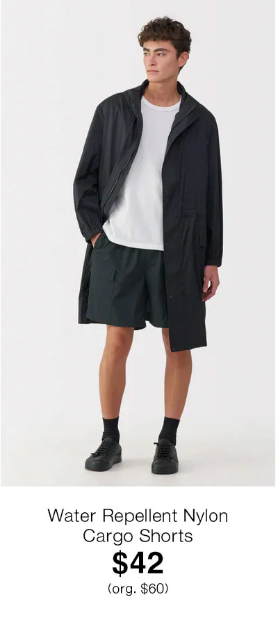 Shop Labo Men's Water Repellent Nylon Cargo Shorts