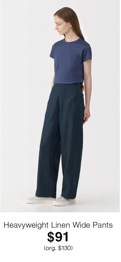Shop Labo Women's Heavyweight Linen Wide Pants