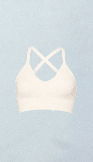 seamless ribbed low back bra