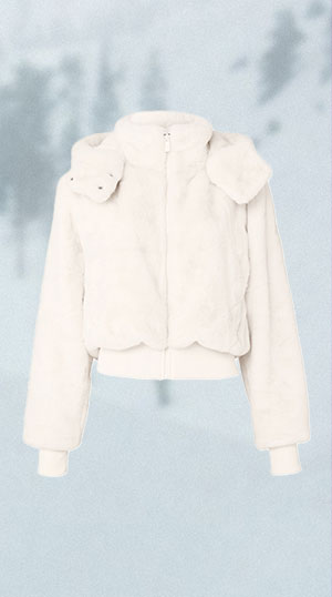 foxy faux fur sherpa jacket
