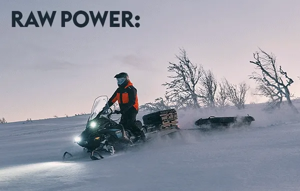 A Lynx sled with Rotax ACE 4-stroke tech