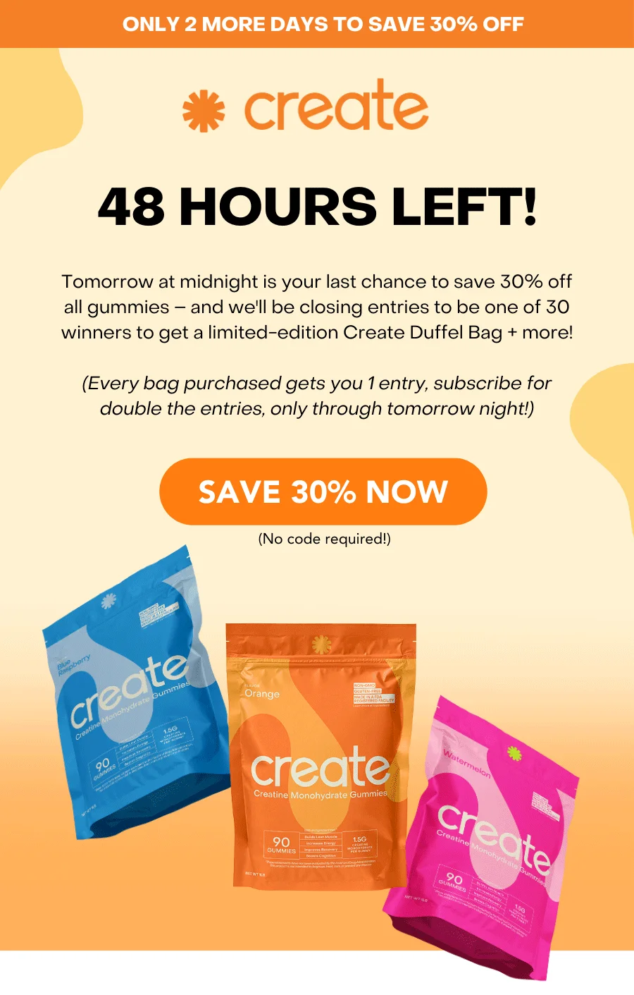There's a better – and tastier –&nbsp;way to take your daily creatine –&nbsp;introducing Create's creatine gummies!