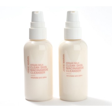 Josie Maran Argan Milk Clean Skin Niacinamide Cleanser Duo