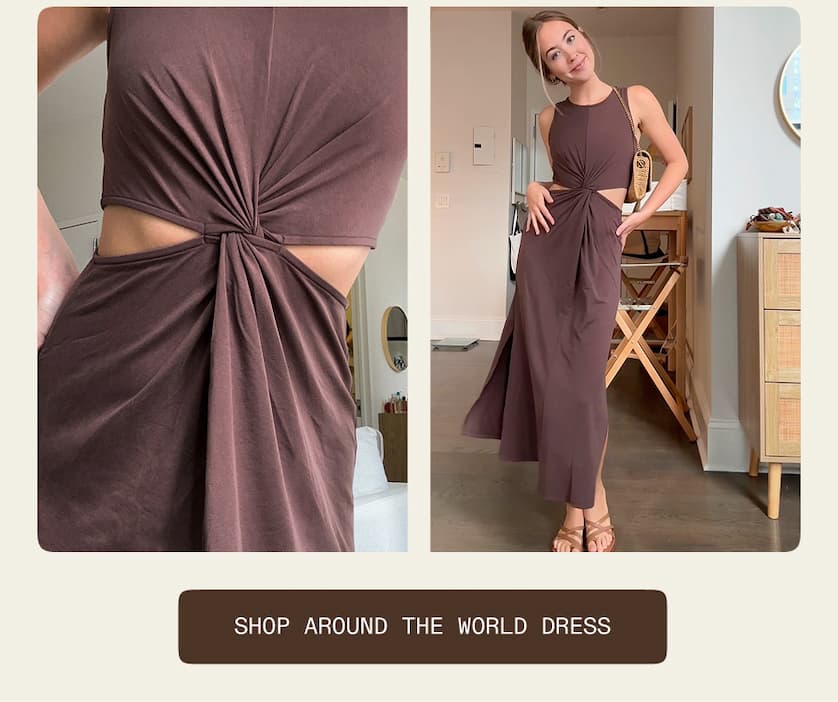 Shop Around The World Front Twist Dress