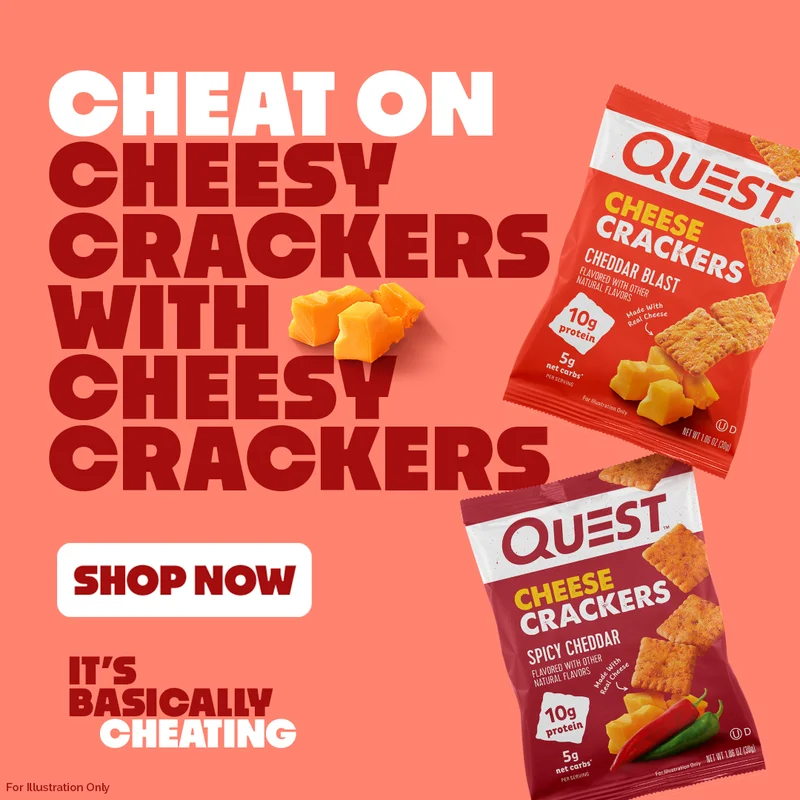Quest Cheesy Crackers -CHEAT ON CHEESY CRACKERS WITH CHEESY CRACKERS