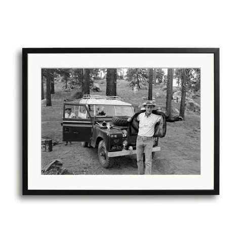 Steve McQueen Camping Framed Print