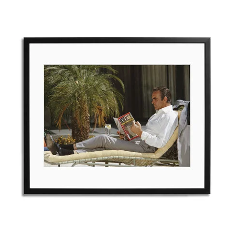 Sean Connery Lounging Framed Print