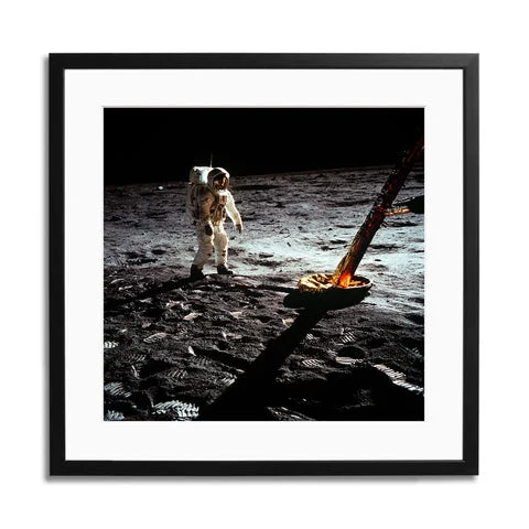 Buzz Aldrin On The Moon Framed Print