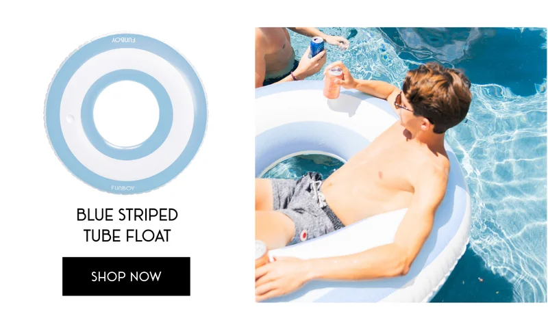 Blue Striped Tube Float | SHOP NOW